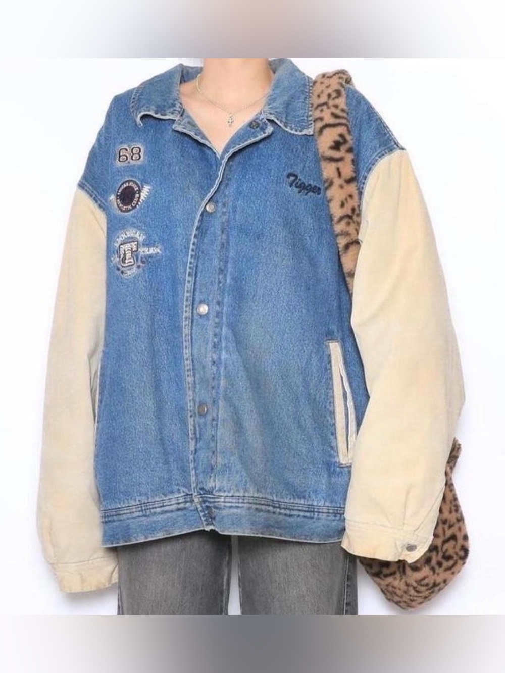 Tigger denim varsity jacket